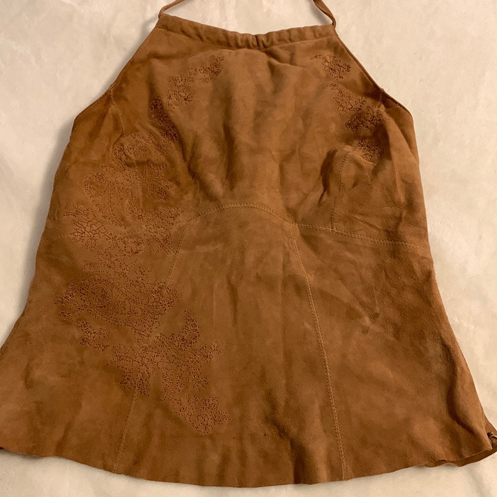 Vintage suede halter top